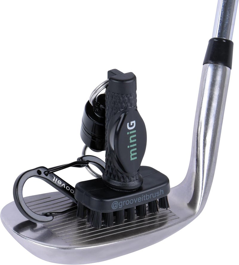 Grooveit Mini Golf Brush The Small MiniG 'Dry Scrubber' Features A Detachable Magnet, Heavy-Duty Nylon Bristles, and 3-Yr Warranty - Used On All Professional Golf Tours - Golf Accessory of 2023 - Image 1